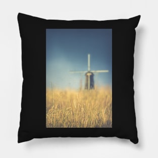 Wheat Field Windmill Pillow