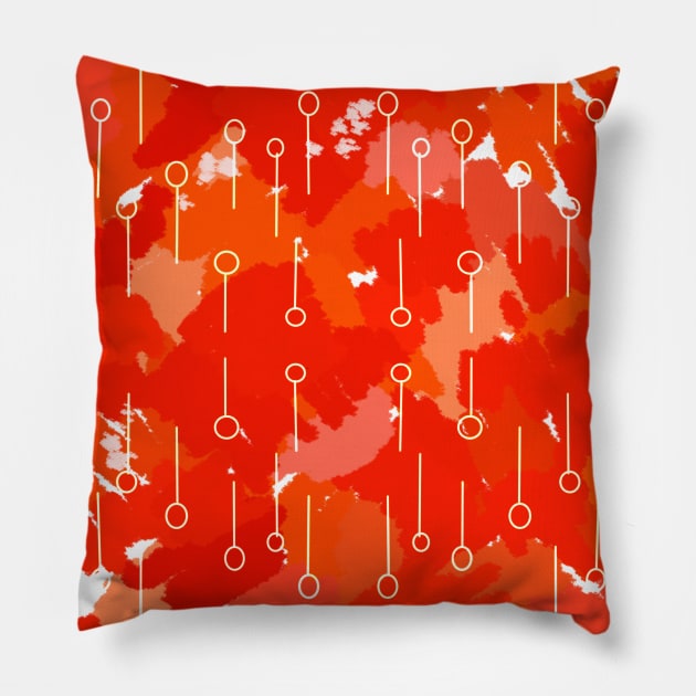 Orange coded design Pillow by jen28