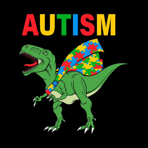 Dinosaur Puzzle Autism Awareness Gift for Birthday, Mother's Day, Thanksgiving, Christmas by skstring