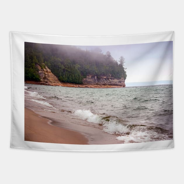 Pictured Rocks - Miner's Beach Tapestry by Colette22