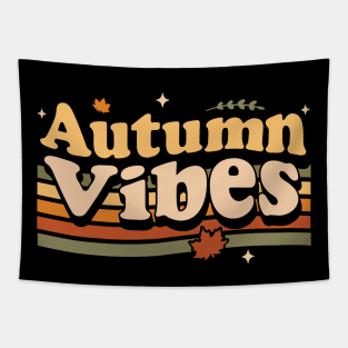Autumn Vibes 70s Fall Lover Retro Vintage Tapestry