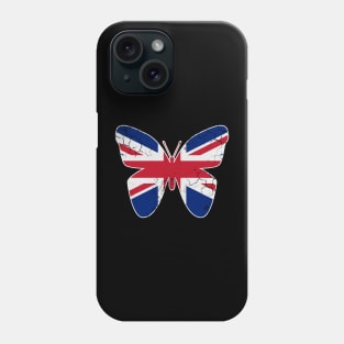 Great Britain Union Jack Flag Butterfly UK EU Brit British Gift Phone Case