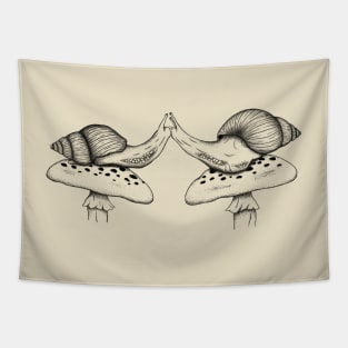 Kissing Snail Lovers Design Tapestry