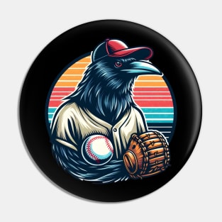 crows play baseball Pin