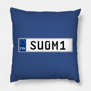 Finland car license plate Pillow