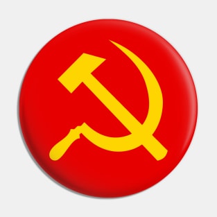 Hammer and Sickle (Yellow)| Karl Marx| Vladimir Lenin| Communism| Pin