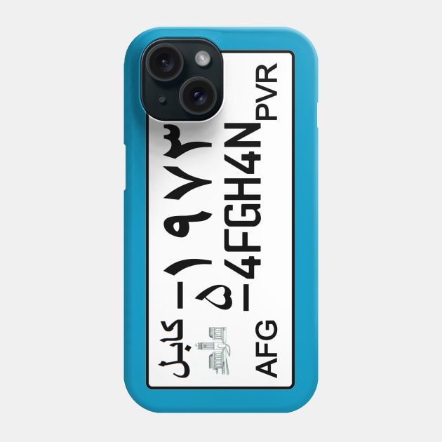 Afghanistan car license plate Phone Case by Travellers