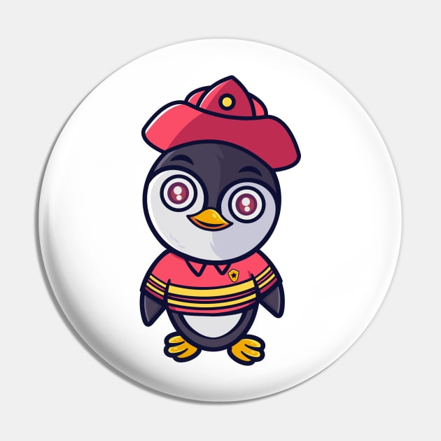 Little Penguin Firefighter Pin by onama.std