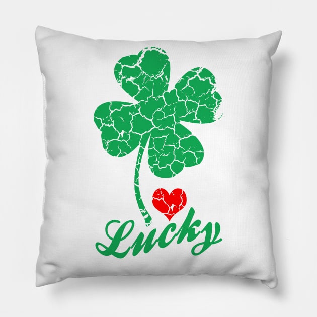 Lucky Shamrock Pillow by LunaMay