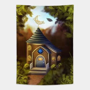 Wizard's house in the forest Tapestry