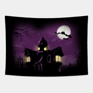 Spooky Haunted House Tapestry