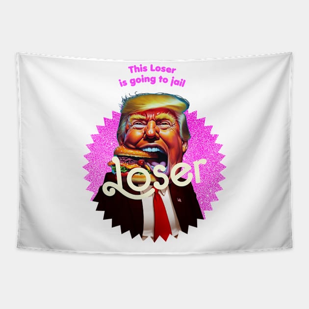 This Loser Is Going To Jail Tapestry by TeeLabs