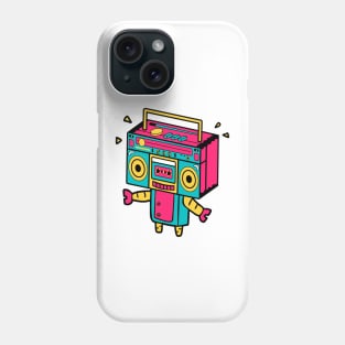 Boom Bot The Retro Boom Box Robot Phone Case