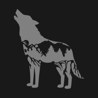 Howling Wolf Design T-Shirt