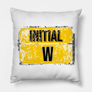 For initials or first letters of names starting with the letter W Pillow