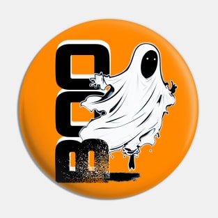 Ghost Of Disapproval - white Clean Dark Typo Pin