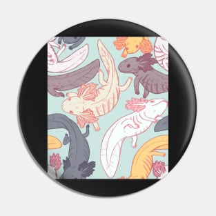 Axolotl Pattern Cute Pin