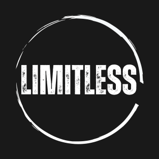 Limitless White Circle Motivation Unlimited Mindset T-Shirt