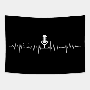 Cute Podcasting Heartbeat Podcasters Tapestry