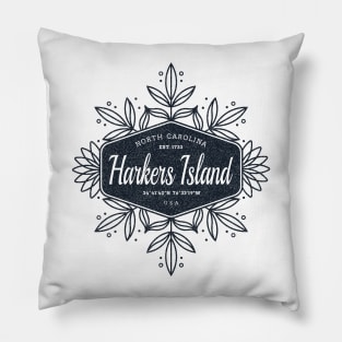 Harkers Island, NC Summertime Floral Badge Pillow