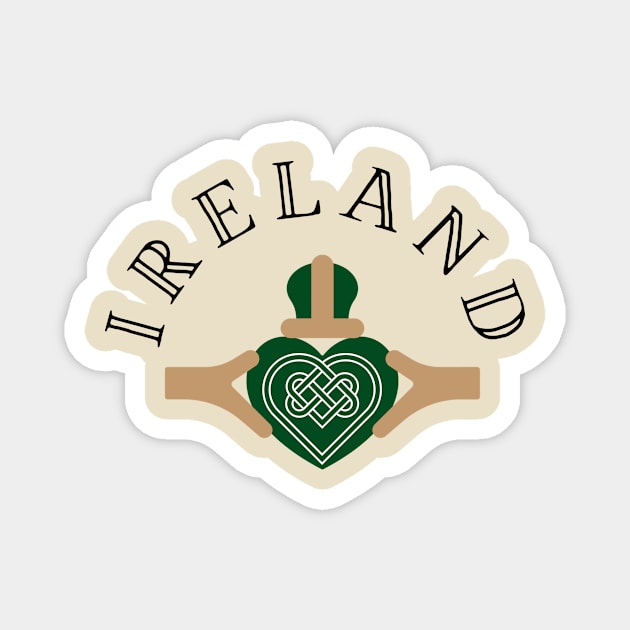 Ireland Claddagh Heart Magnet by TrueCelt