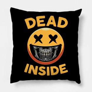 Dead Inside Emoticon Pillow