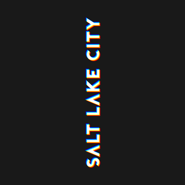 Salt Lake City Utah CMYK Glitch Type by Hashtagified