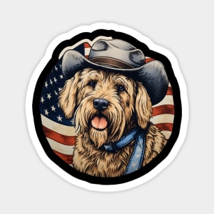 Patriotic Soft-coated Wheaten Terrier Magnet