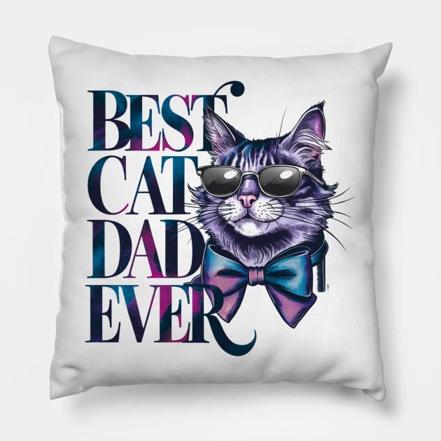 Best Cat Dad Ever Pillow by alby store