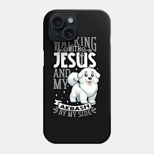 Jesus and dog - Akbash Phone Case