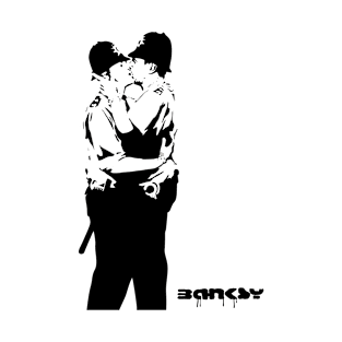 Banksy Kissing Coppers T-Shirt