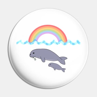 Dugong Mother and Child Pin