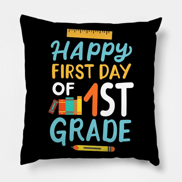 1st Grade First Day of School Pillow by KAWAIITEE