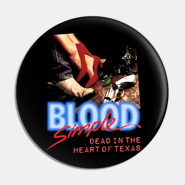 Blood Simple Design Pin by HellwoodOutfitters