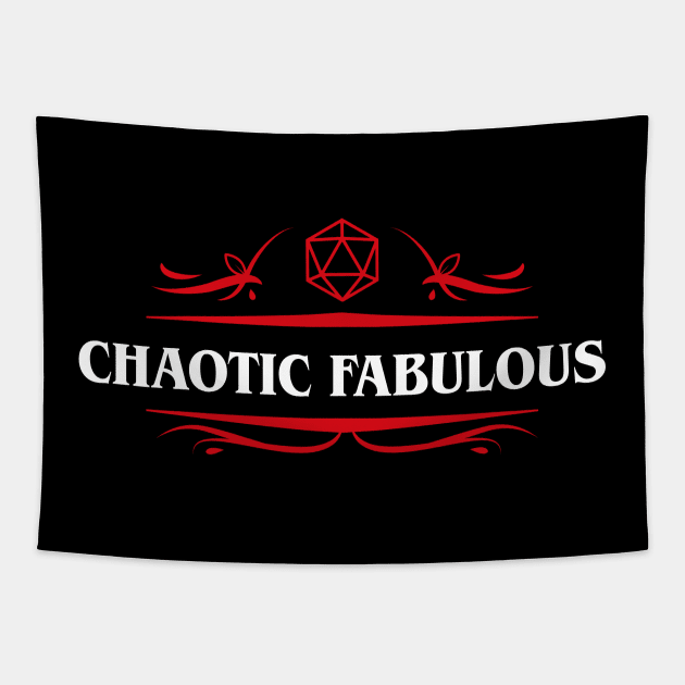 Chaotic Fabulous Alignment Tabletop RPG Gaming Tapestry by pixeptional