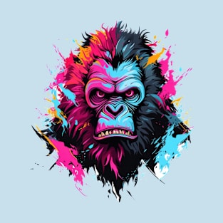 Abstract Colorful Bigfoot Sasquatch T-Shirt