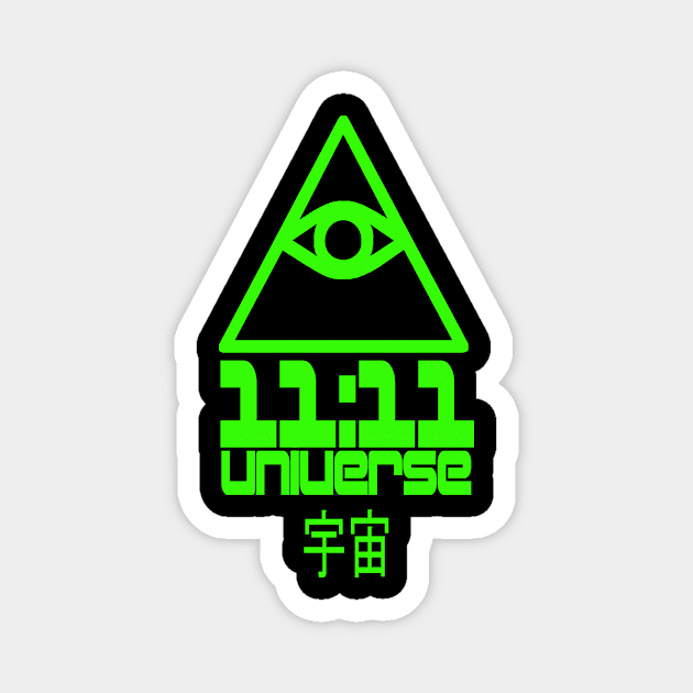 Synchronicity - 11:11 - Universe - Eye of Providence - All Seeing Eye - phenomenon 11 Magnet by DazzlingApparel