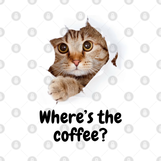 Where's the coffee kitty? by Doodle and Things