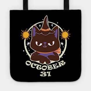 October 31 Funny Cat Halloween Tote