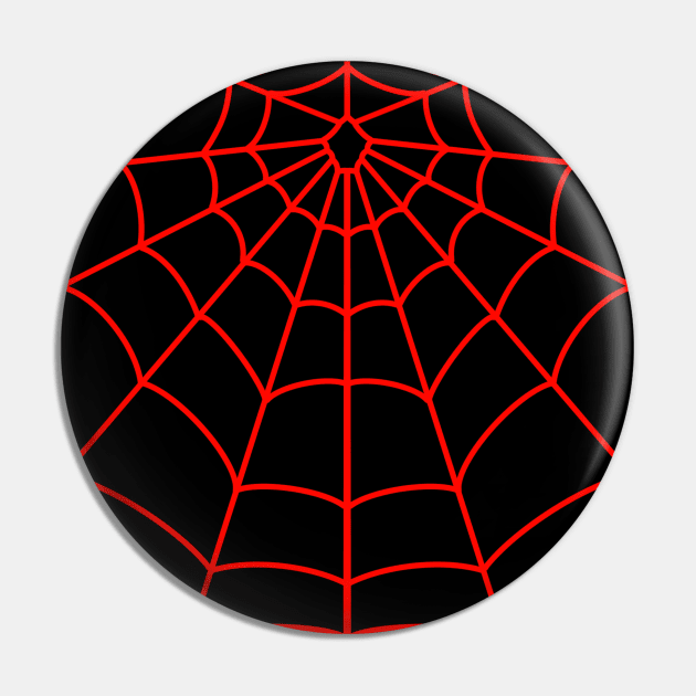 Spider Web Black and Red Pin by Rickster07