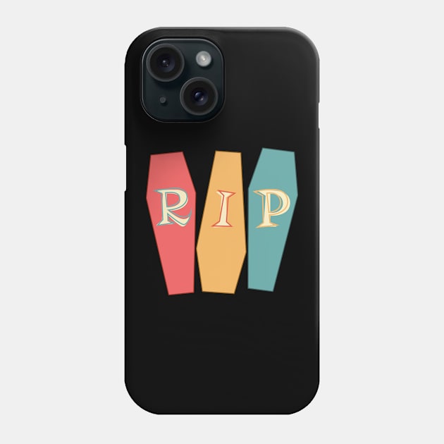 Retro Coffins Phone Case by Aunt Choppy