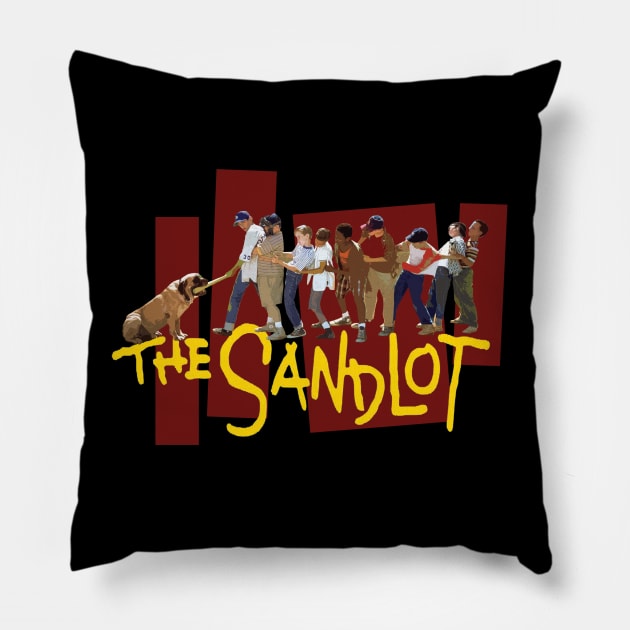 sandlot the gang Pillow by nikalassjanovic