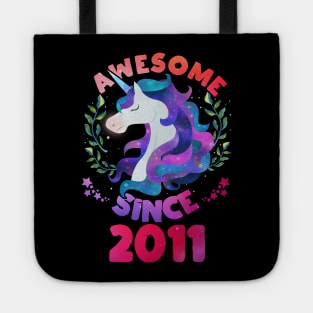 Cute Awesome Unicorn Since 2011 Funny Gift Tote