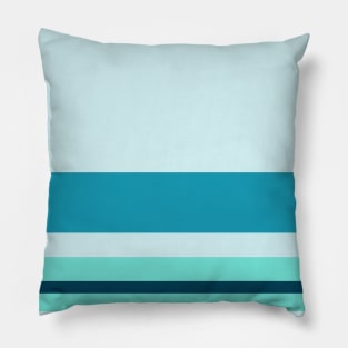 A lovely unity of Ice, Tiffany Blue, Water Blue and Midnight Green (Eagle Green) stripes. Pillow