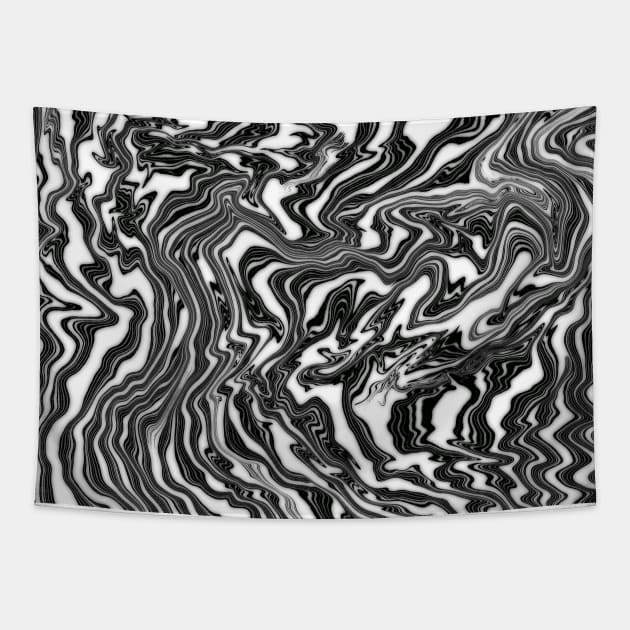 Waved vortex plastic pattern black Tapestry by ngmx