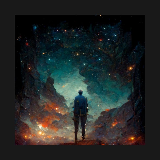 Man Staring at the Universe- best selling by bayamba