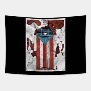 Puerto Rican Flag Door San Juan Puerto Rico Tapestry