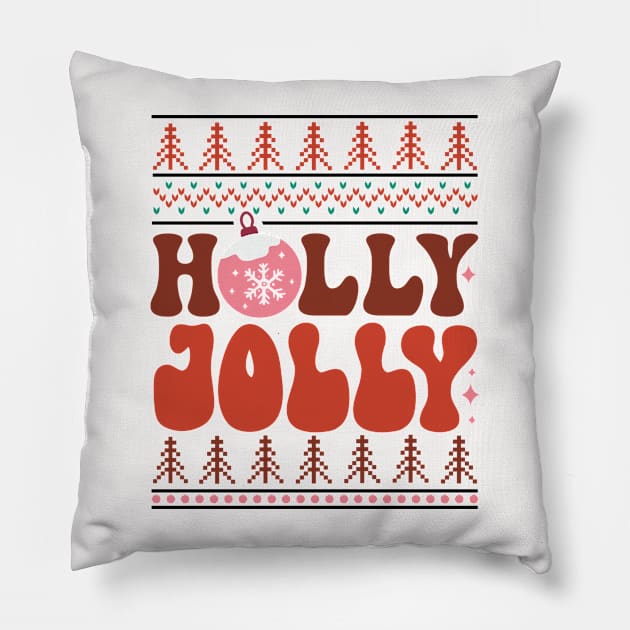 Holly Jolly Pillow by MZeeDesigns