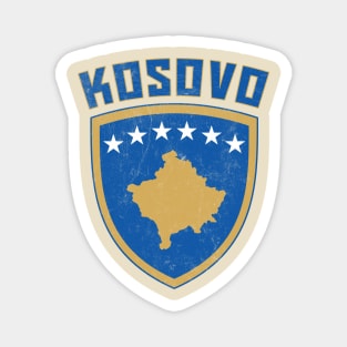 Kosovo // Vintage Faded Style Flag Design Magnet