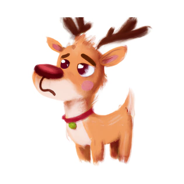 Cute Raindeer Drawing by Play Zoo